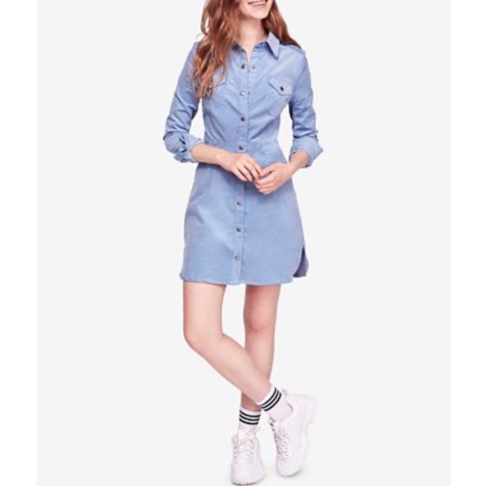 Free People Dynomite In Corduroy Mini Dress Size S